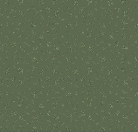 Feels Like Home Sketchy Leaves Thyme Yardage