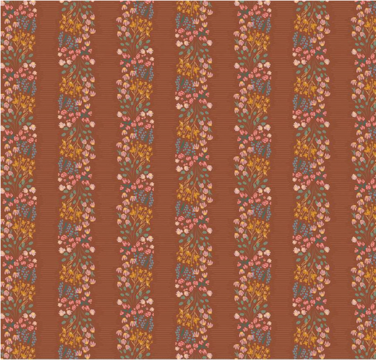 Feels Like Home Flower Beds Copper Yardage