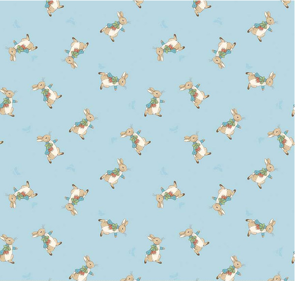 The Tale of Peter Rabbit Peter Toss Blue Fabric