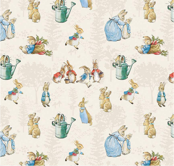 The Tale of Peter Rabbit Main Cream Fabric