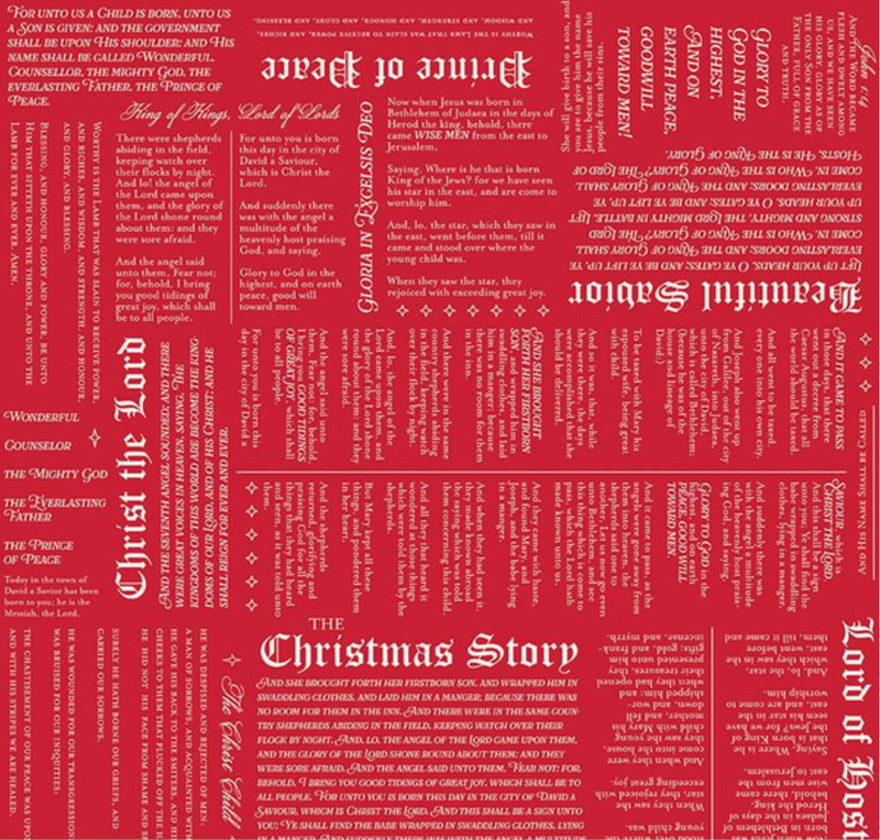 Christmas Wishes Christmas Story Red Fabric