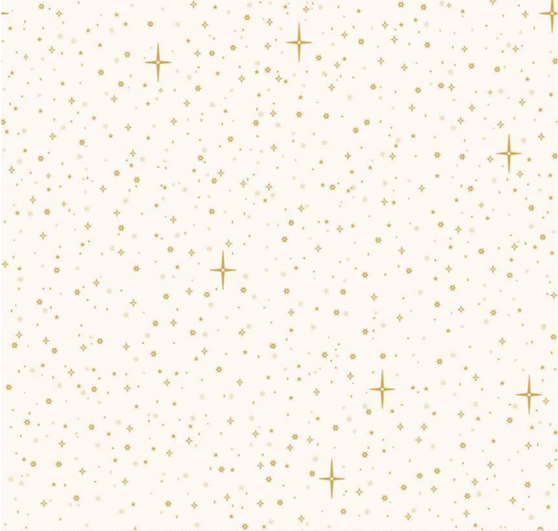 Christmas Wishes Starry Sky Cream Fabric