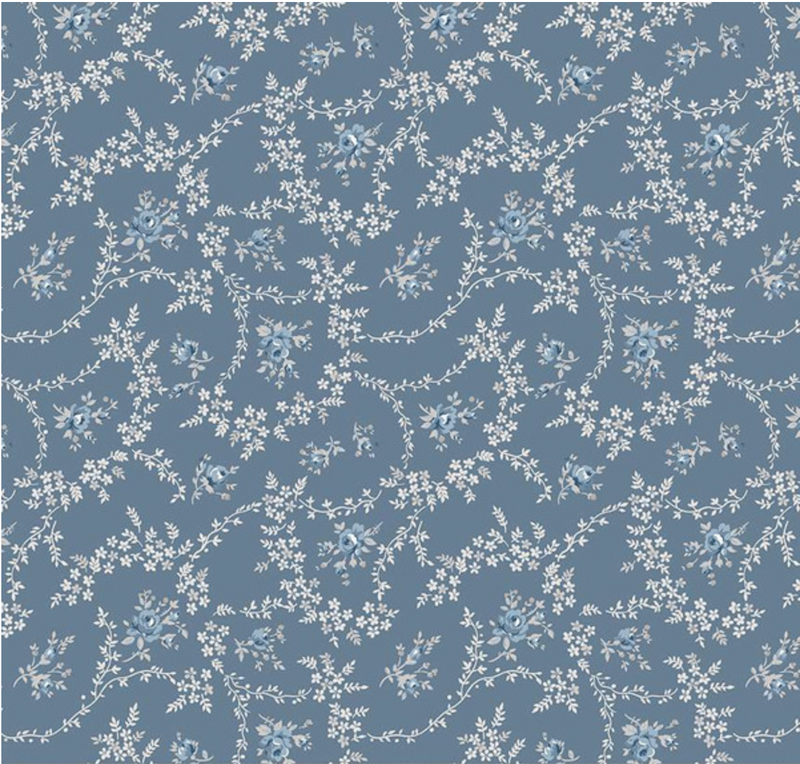 Serenity Blues Vines Blue Yardage