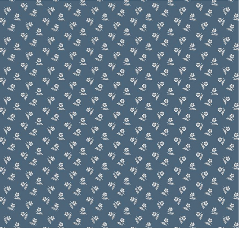 Serenity Blues Tiny Floral Navy Yardage