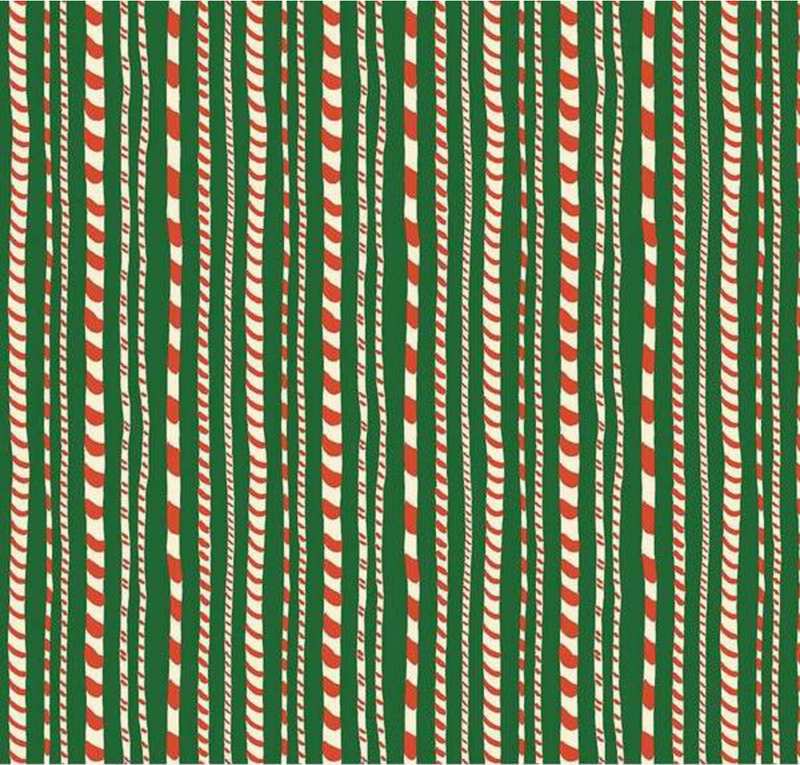 Festive Fair Candy Cane Stripe B Yardage