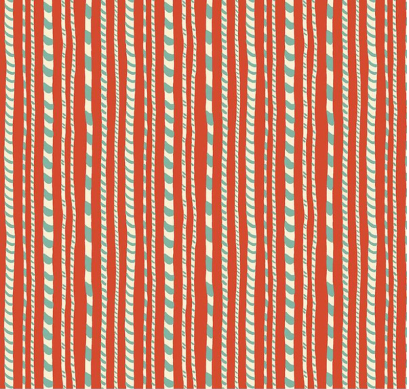 Festive Fair Candy Cane Stripe A Yardage