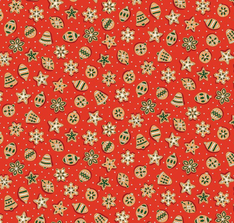 Festive Fair Snowy Gingerbread Delight B Yardage