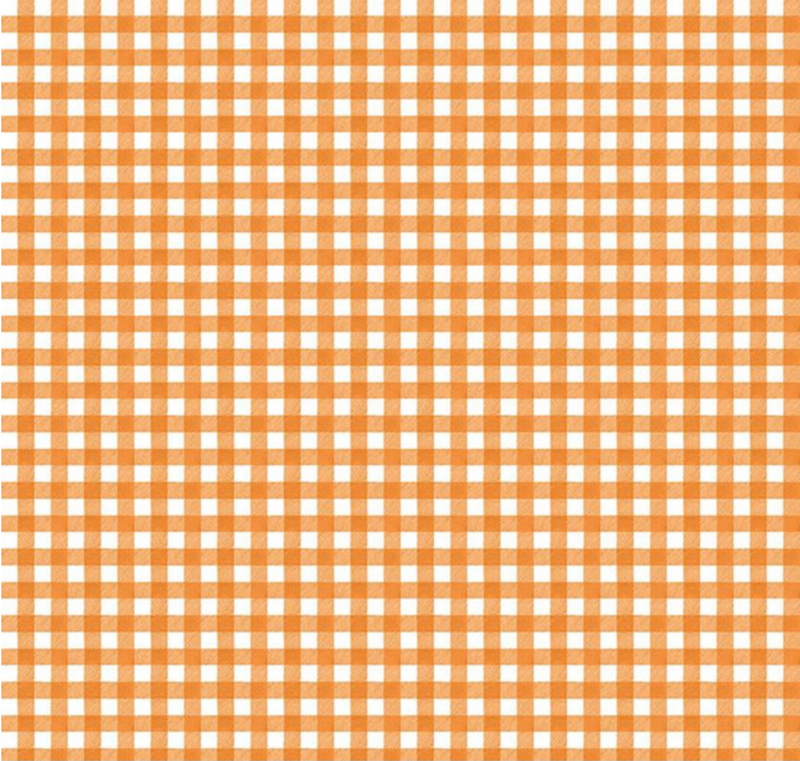 Pumpkin Patch Gingham Orange Fabric