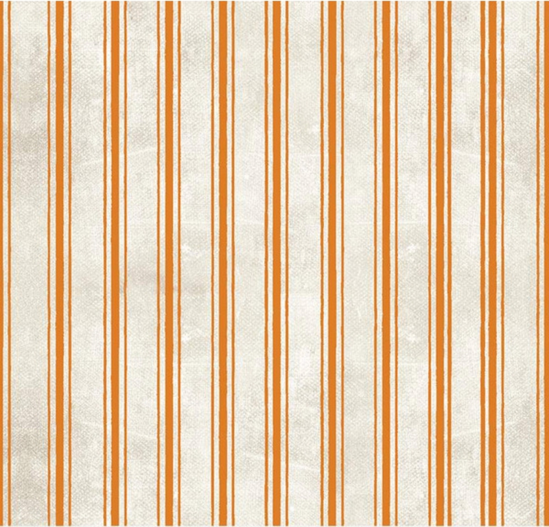 Pumpkin Patch Terrifying Ticking Orange Fabric