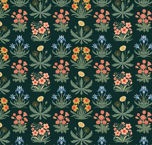 Wanderlust Morning Meadow Dark Green Yardage