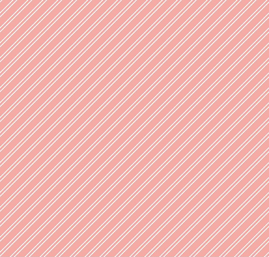 Between the Pages Stripes Coral Yardage