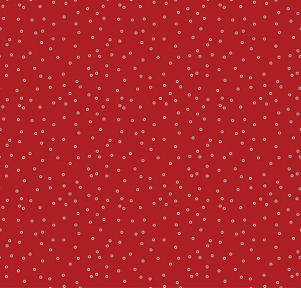 Prim Circles Barn Red Yardage