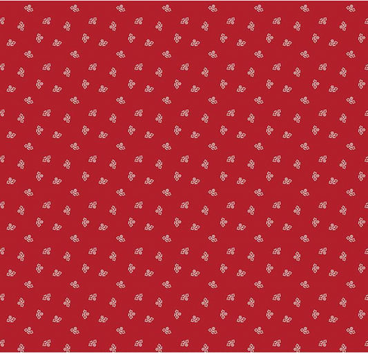 Prim Blossom Barn Red Yardage