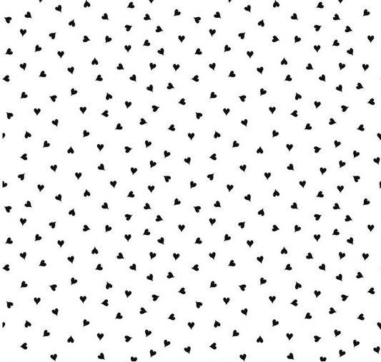Take Heart Small Hearts White Yardage