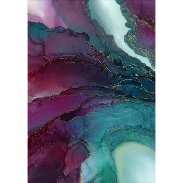 Midas Touch Plum Teal 30" x 43" Panel