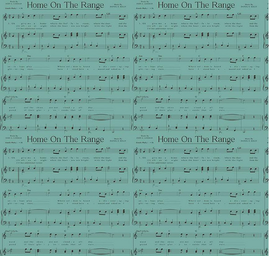 Cowboys Music Teal Yardage