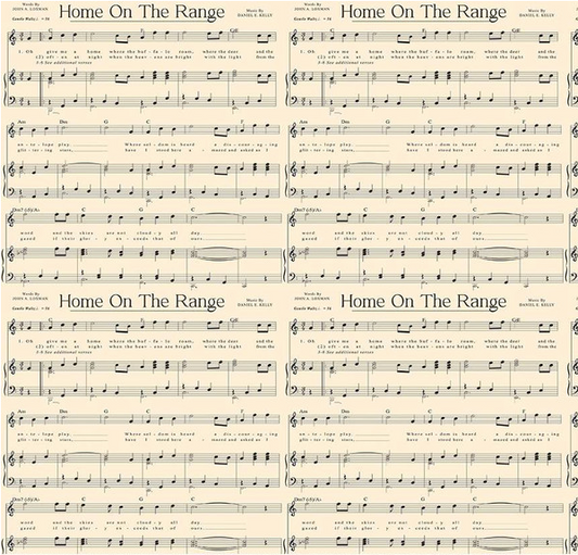 Cowboys Music Cream Yardage