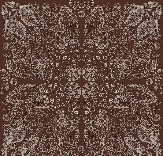 Cowboys Bandana Brown Yardage