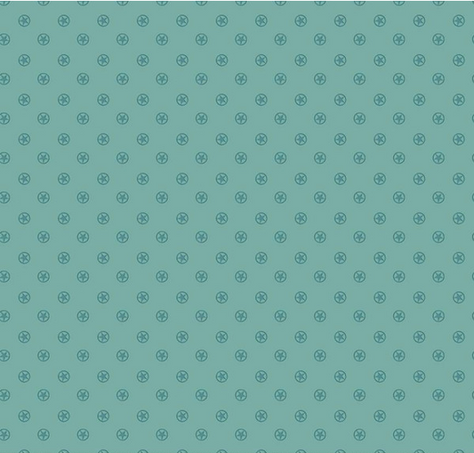 Cowboys Circle Stars Teal Yardage