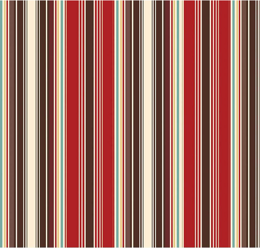 Cowboys Stripes Barn Red Yardage