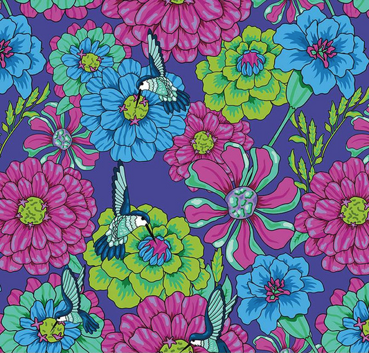 Botanic Blast Main Purple Yardage