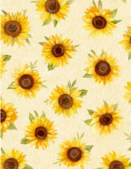 Sunflower Splendor Sunflower Toss Cream Yardage