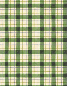 Sunflower Splendor Plaid Cream/Green Yardage