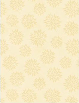 Sunflower Splendor Tonal Flowers Cream Yardage