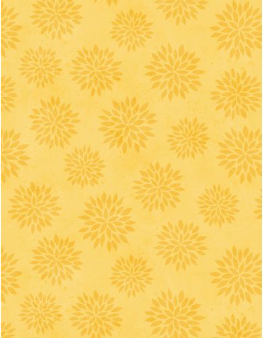 Sunflower Splendor Tonal Flowers Yellow Yardage