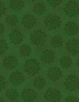 Sunflower Splendor Tonal Flowers Green Yardage