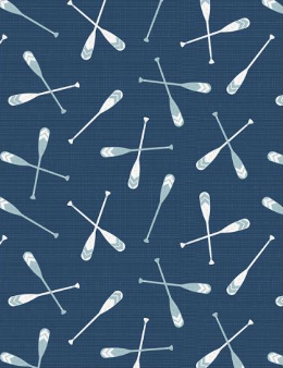 Lake Retreat Oar Toss Navy Yardage