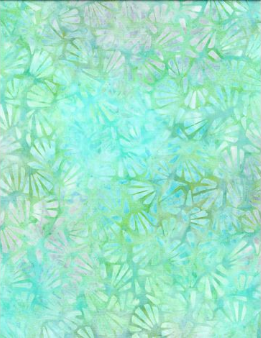 Sea Stars Fans All Over Pastel Green Yardage