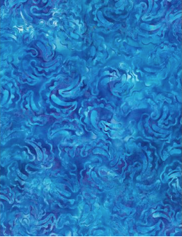Sea Stars Pot Stickers Blue Yardage