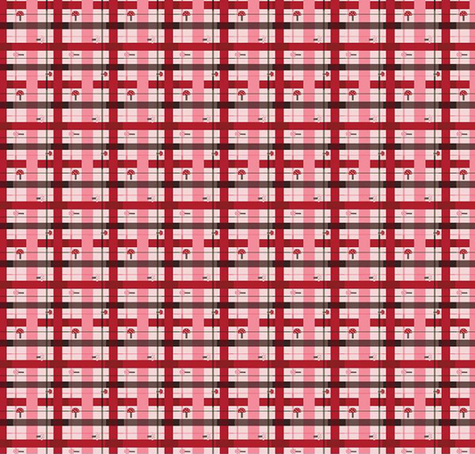 To Grandmother's House Lumberjack Plaid Pink