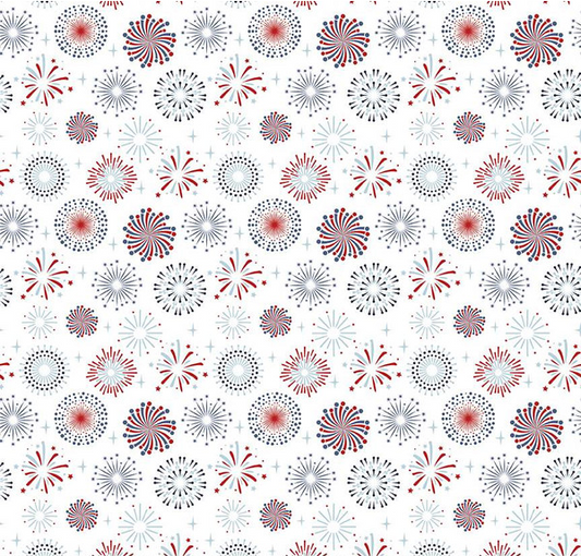 Stars and Stripes Forever Fireworks White