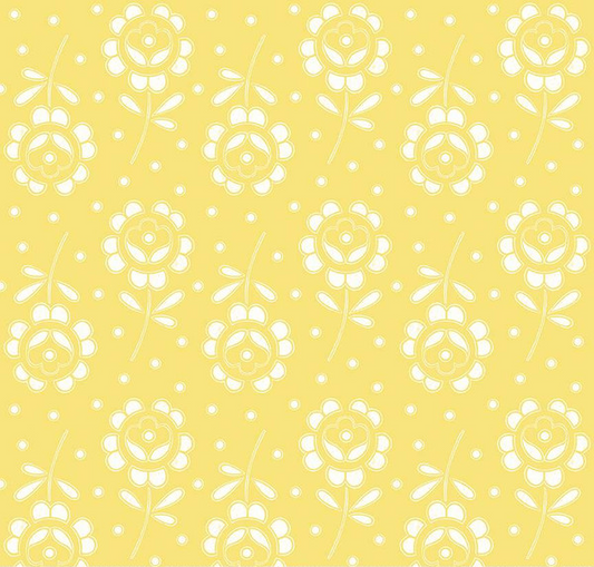 Sewing Seeds III Rose Cutwork Yellow
