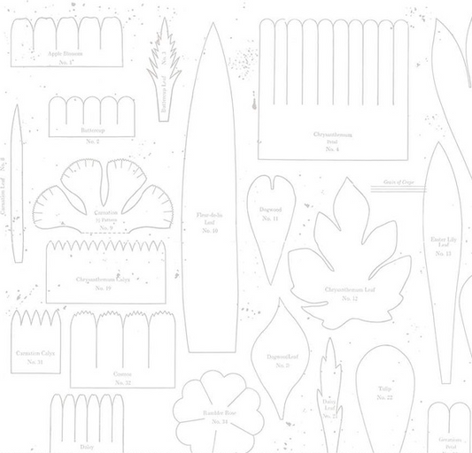 Sewing Seeds III Posie Patterns White-on-White
