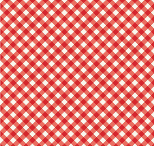 Freedom Garden Gingham Red Yardage