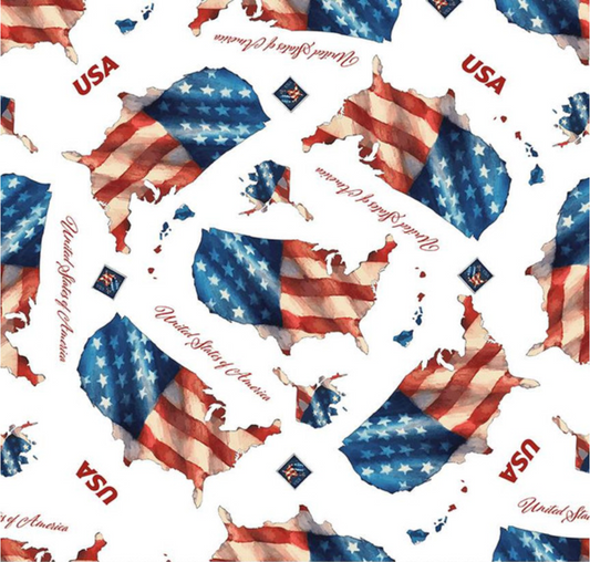 Letters From Home Main White Yardage