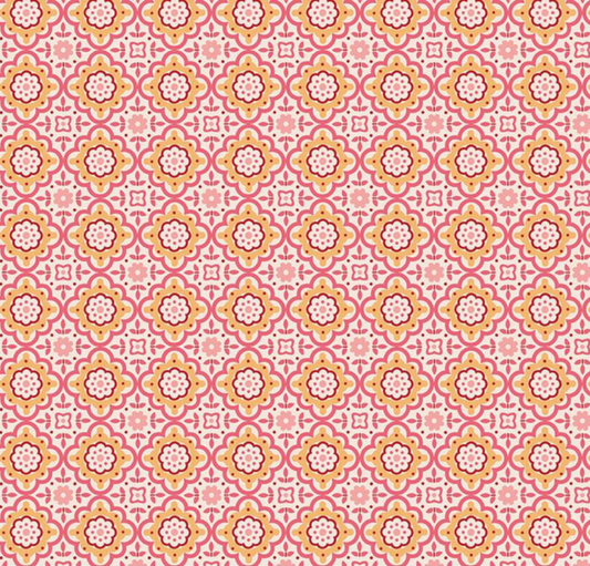 Piece & Plenty Cheerful Coral Yardage