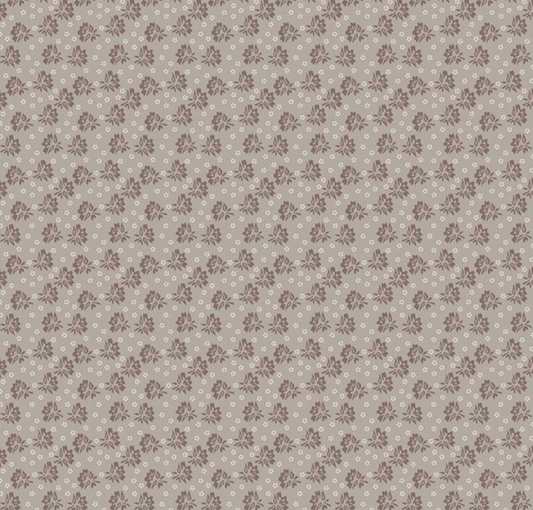 Piece & Plenty Floribunda Pewter Yardage