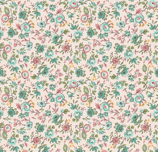 Piece & Plenty Floral Sea Glass Yardage