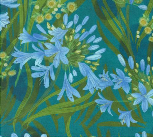 Serena Shores Agapanthus Florals Lagoon Yardage