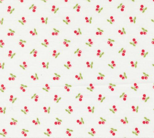 Cali Co Cherries Cloud Yardage