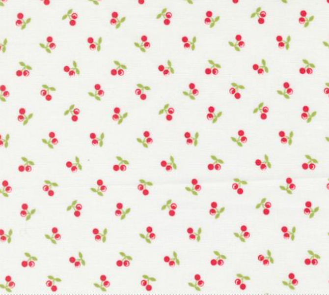 Cali Co Cherries Cloud Yardage