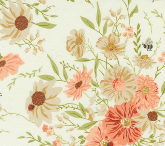Farmstead Farm Fresh Flowers Porcelain Yardage