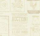 Farmstead Farm Advertisements Tonal Porcelain Yardage