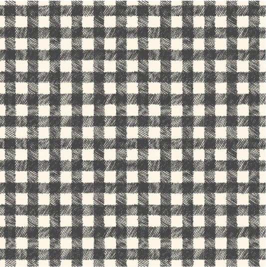 Homemade Holidays Woven Check Grey Fabric