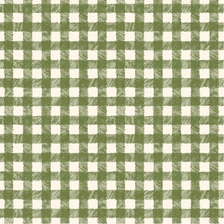 Homemade Holidays Woven Check Green Fabric