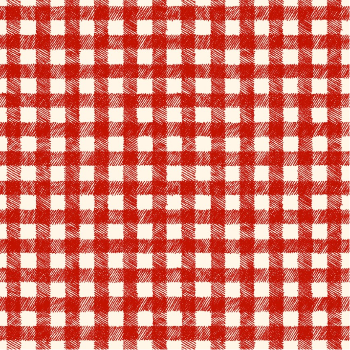 Homemade Holidays Woven Check Red Fabric